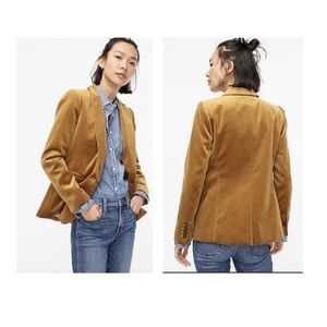 J.Crew Parke Blazer in Velvet Golden Brandy Gold Size 0